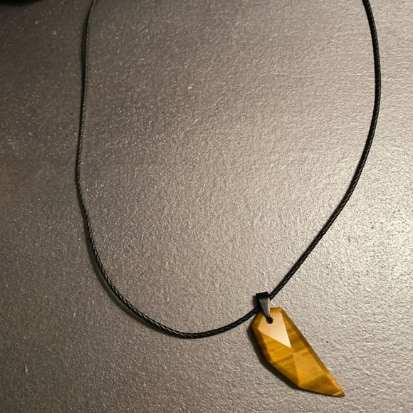 Glazed Wooden Tooth shape on a Rope 🔴 - Picture 1 of 5